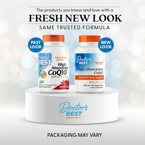 High Absorption CoQ10 with BioPerine 200mg 60 Capsules-Doctor's Best-Matakana Pharmacy